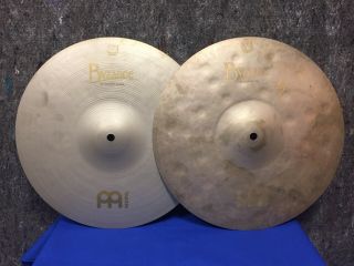 Meinl Byzance 14 " Vintage Sand Hi Hat Pair Signed By Benny Greb