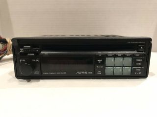 Vintage Alpine 7909 Am/fm Cd Changer Control Cd Player With Shell Case & Harness