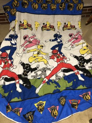 Vintage Power Rangers Blanket Cover Comforter,  Pillow Case,  And Pillow 1994 90s