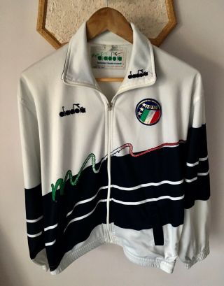 Italy Italia Azzurri 1990 World Cup Diadora Jacket Era Baggio Rare Vintage