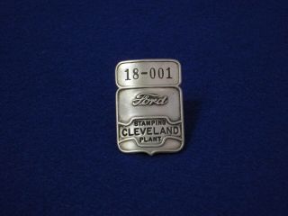 Rare 1932 Ford Motor Company Employee Badge - Number 1 - Cleveland Ohio