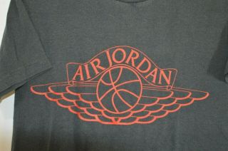 Vintage 80s Nike Air Jordan Micheal Wings T Shirt Blue Tag Made In USA Large (L) 3