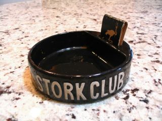 Vintage Stork Club Of N.  Y.  C York Hall Ashtray With Match Holder