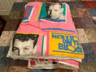 Vintage 1990 Kids On The Block Full Size 62 " X 88 " Comforter Blanket
