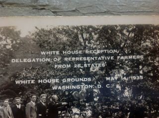 Vintage Panoramic Photograph WHITE HOUSE WASHINGTON DC FARMERS 1935 44 IN FDR 3