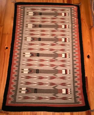 FINELY WOVEN VINTAGE NAVAJO WIDE RUINS YEI RUG,  48 x 32INCHES 5