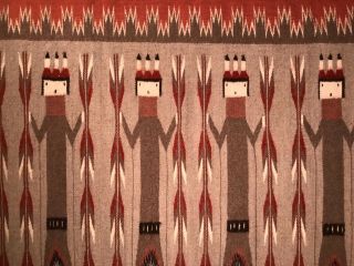 FINELY WOVEN VINTAGE NAVAJO WIDE RUINS YEI RUG,  48 x 32INCHES 6