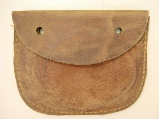 Ww2 German Leather Pouch For Dog Tag,  Orig