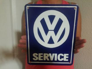 Vintage Volkswagen Service Porcelain Sign