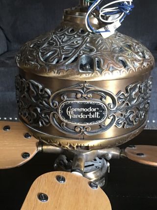 Vintage Style Casablanca Commodore Vanderbilt Ceiling Fan 52 " Antique Brass