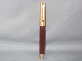 Eversharp Vintage Gold Cap Fountain Pen - - Burgundy Barrel - - Fine