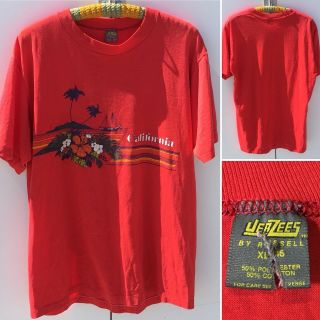 Vintage California T - Shirt Thin Jerzees By Russell Xl Crafted With Pride In Usa