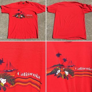 Vintage California T - Shirt Thin Jerzees By Russell XL Crafted With Pride In USA 4