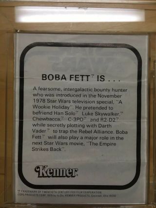 Vintage 1979 Kenner Star Wars Boba Fett Mailer,  Mail Away Custom Acrylic Case 3