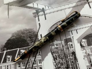 Vintage restored Danish 1930s PENOL Ambassador Green Marble No.  15 fountain pen 8