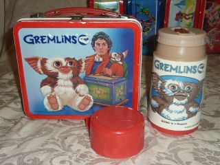 Vintage Gremlins Metal Lunchbox With Thermos Aladdin 1984 Good Shape