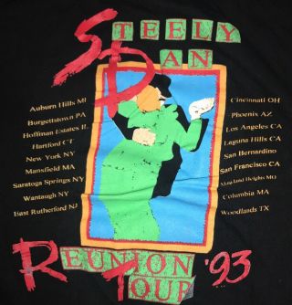 Vintage Steely Dan 1993 Reunion Tour T Shirt Size Adult Large 4