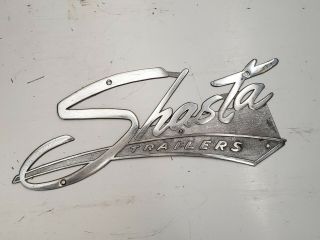 Vintage Shasta Trailer Emblem Name Plate 1950 