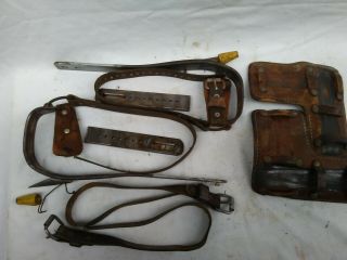 Vintage Bell System Pole Climbers,  Climbing Spikes / Gaffs,  Made By Buckingham