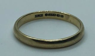 Antique Vintage Gents 9ct Yellow Solid Gold Heavy Wedding Ring Band Size Y