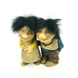 Candy Design Of Norway Husband And Wife Troll Vintage Figurine