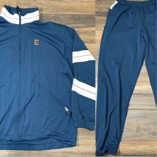 Vintage Nike Challenge Court Andre Agassi Tennis Tracksuit Jacket Pants Sz Large