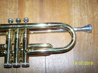 VINTAGE King 600 Trumpet Made in the USA,  W/King 7C Mouthpiece & Case 1970 ' S 4