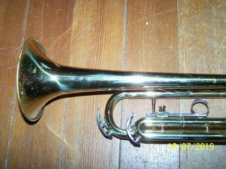 VINTAGE King 600 Trumpet Made in the USA,  W/King 7C Mouthpiece & Case 1970 ' S 5