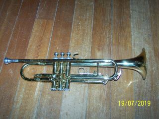VINTAGE King 600 Trumpet Made in the USA,  W/King 7C Mouthpiece & Case 1970 ' S 8