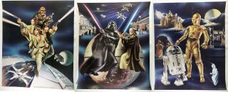 1978 Star Wars Vintage Promo Poster Set Of 3 Mail - In Cascade Cheer Dawn Vader