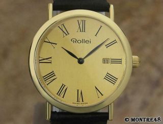 Rollei Swiss Made Solid 18k Gold Men 