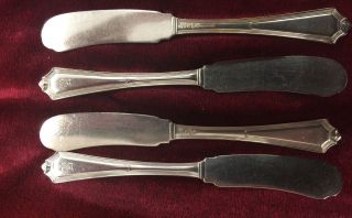 Sterling Gorham Plymouth Butter Spreaders - Set Of 4