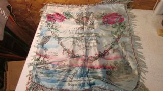 Vintage Souvenir Mother Pillow Top U S Coast Guard Goverment Island