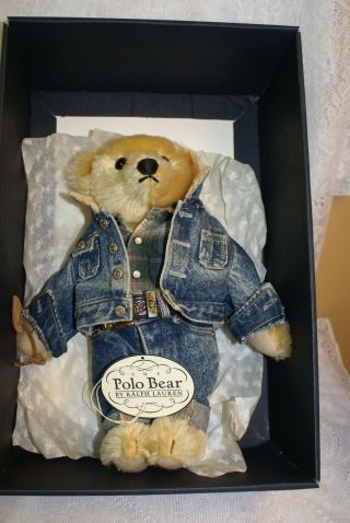 Vintage Steiff Ralph Lauren Limited Edition Polo Bear_ranch Bear