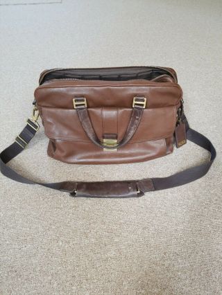 Vintage Brown Leather Tumi Carry - On Laptop/ Briefcase Bag