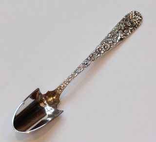 Vintage S Kirk & Son Sterling Silver 6 7/8 " Cheese Scoop - Repousse