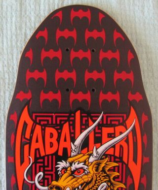 NOS Vintage 1987 Powell Peralta XT Black Red Steve Caballero Dragon & Bats Deck 5