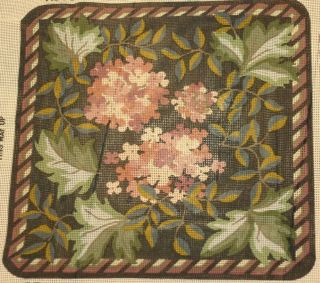 Rare Rowan Needlepoint Tapestry Kit Vintage Rose Pink Hydrangeas Similar Ehrman