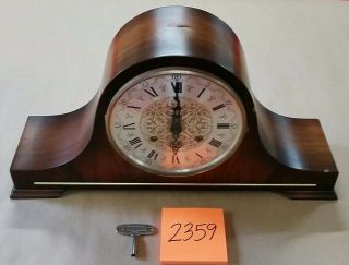 Vintage Kieninger Mantel Clock No (0) Jewels Unadjusted Made In Germany Key