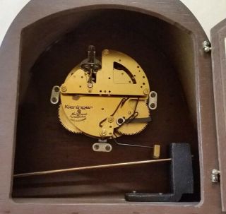 Vintage KIENINGER Mantel Clock No (0) Jewels Unadjusted Made in Germany Key 5