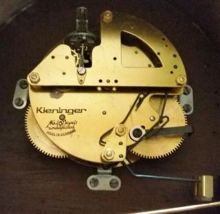 Vintage KIENINGER Mantel Clock No (0) Jewels Unadjusted Made in Germany Key 6