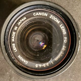 Vintage Canon AE - 1 AE1 35mm Camera with extra lenses 2