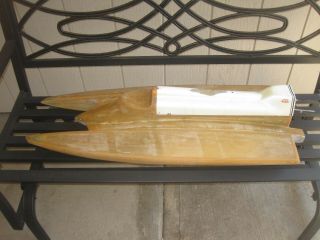 Prather 35 " Tunnel Vintage Race Rc Pickle Fork Racing Boat Hydroplane