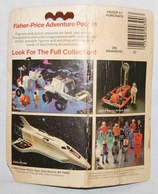 Vintage 1983 Fisher Price Adventure People 390 BRAINOID MOC 8