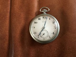 Antique Cyma Stainless Steel Pocket Watch