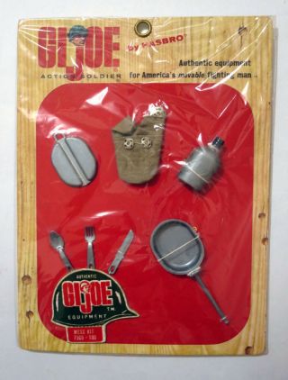 Vintage 1964 Gi Joe 7509 Army Action Soldier Mess Kit Hasbro 12 " 1/6 Moc
