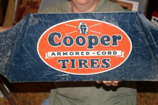 Vintage 1940 ' s Cooper Armored Cord Tires Tire Gas Station 32 