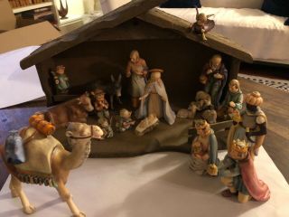 Goebel Hummel Nativity Set Number 214 Christmas Vintage 1960s 16 Piece W Germany