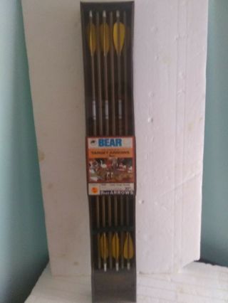 One Dozen Vintage Cedar Target Arrows Made By Bear