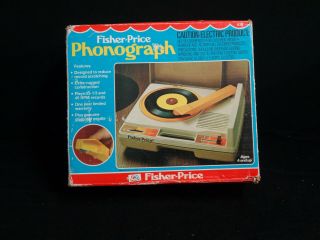 1979 Fisher Price Phonograph Record Player W/ Box Instructions Complete